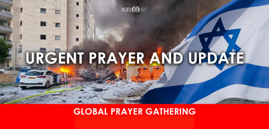 ICEJ Global Prayer Gathering Simchat Torah Attack Israel 2023