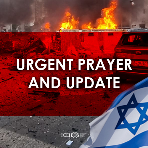 Urgent prayer and update ICEJ Israel crisis global prayer gathering simchat torah attacks 2023
