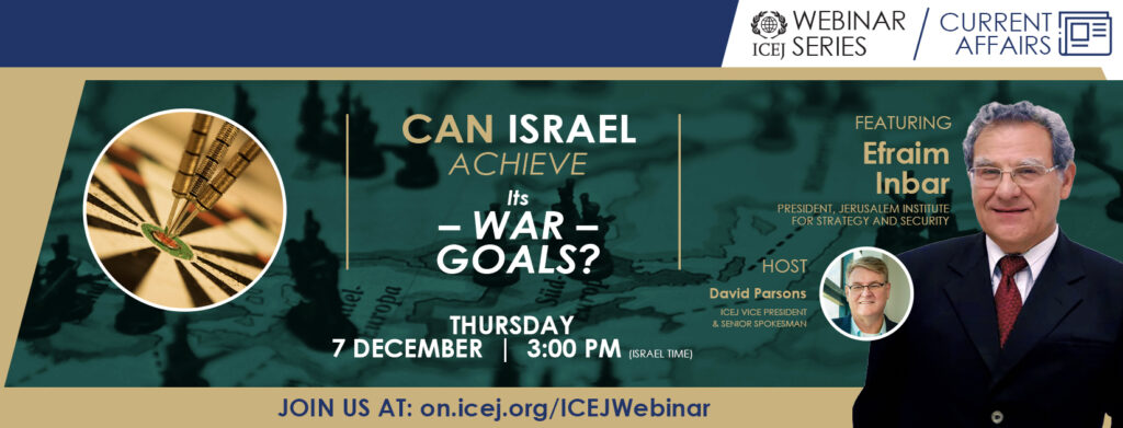 ICEJ Webinar on the War in Israel