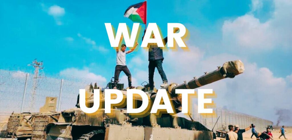 War Update with palestinians capturing IDF tank