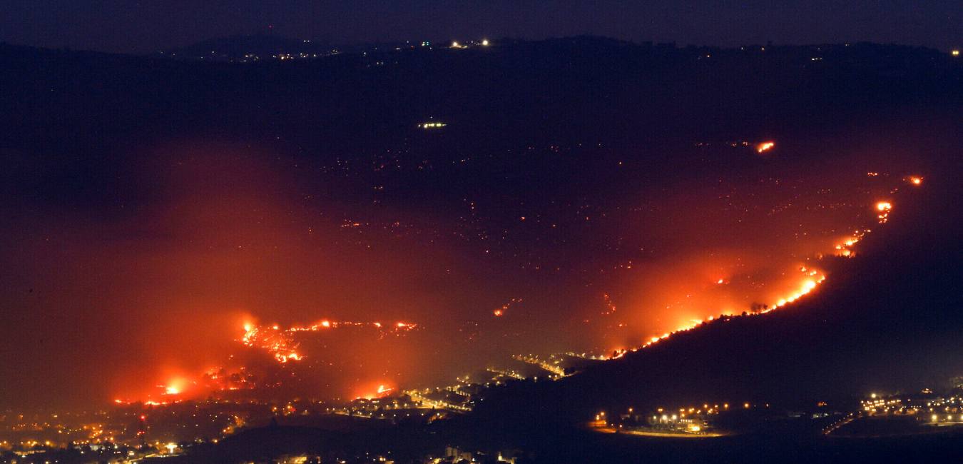 fires in lebanon after drone attack from hezbollah