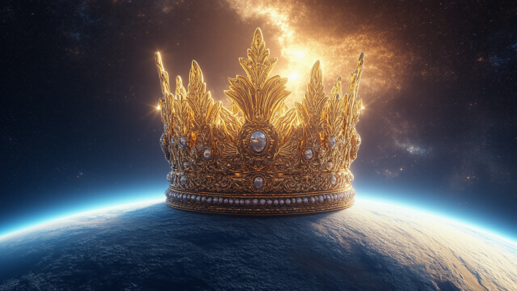 The crown of God across his Kingdoms in Heaven and on Earth