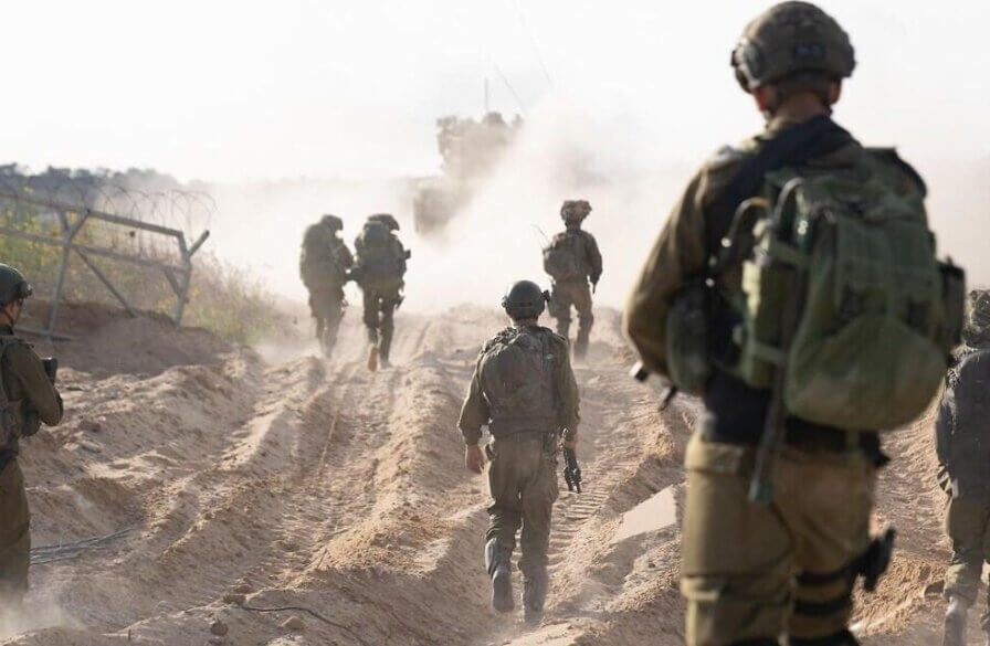 IDF soldiers on a recent patrol in Gaza