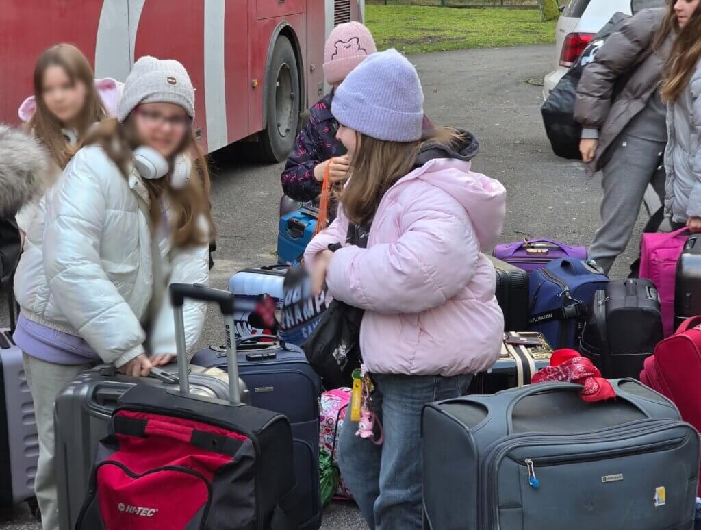 Kids Ready for Trip with Bags
