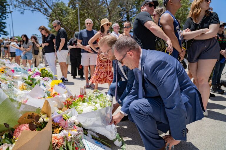 Antisemitism Main Image: Flowers being placed