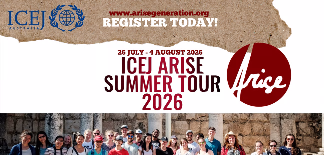 ICEJ Arise Event Banner 2026