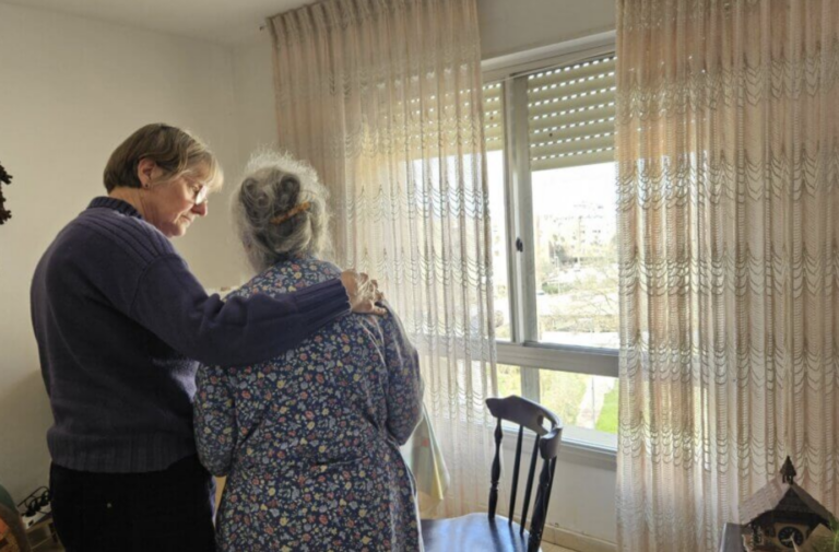 Homecare Two People with Embrace