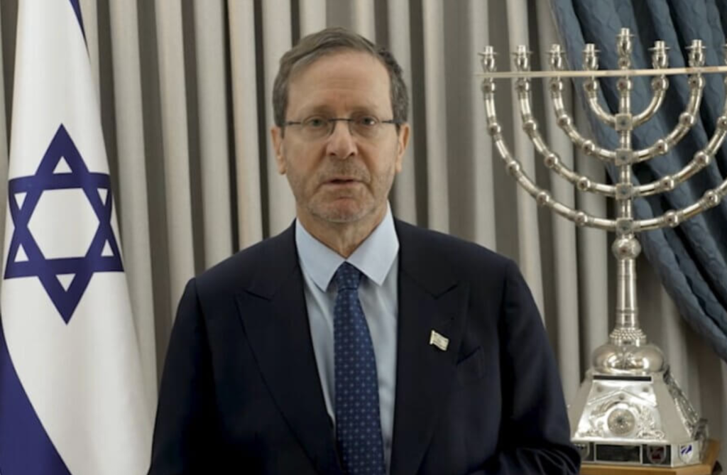 Israel’s President Isaac Herzog extends a special greeting to Jerusalem Summit delegates