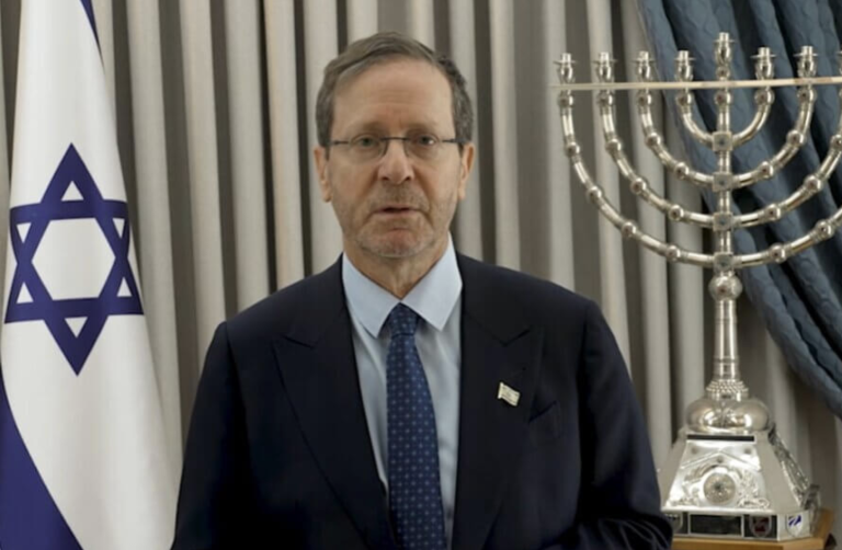Israel’s President Isaac Herzog extends a special greeting to Jerusalem Summit delegates