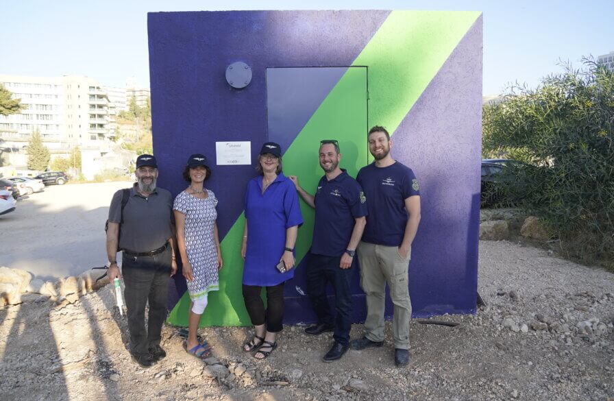 ICEJ donates bomb shelter for Jerusalem’s first civilian medevac helipad